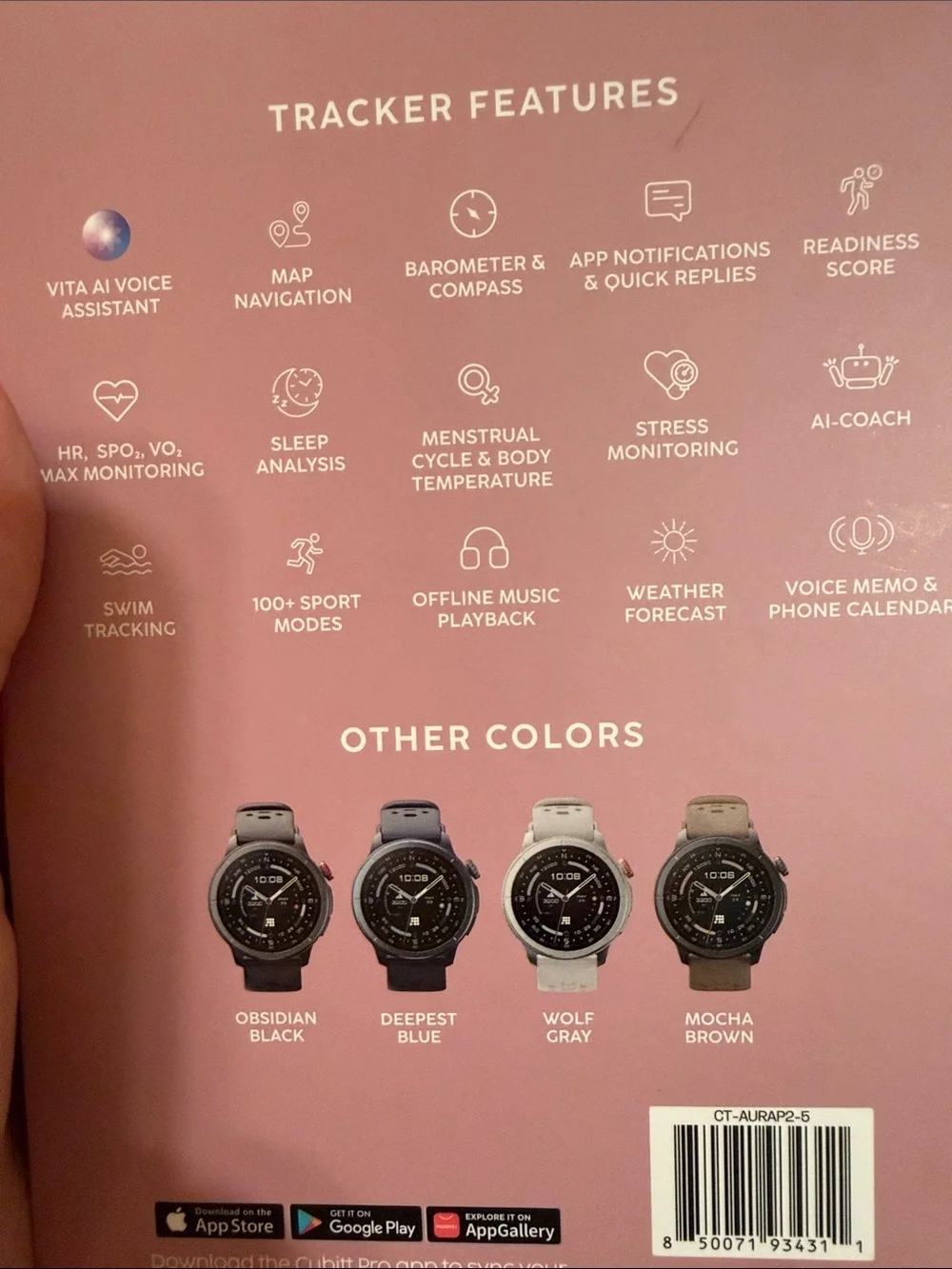 Aura Pro 2 Smartwatch — Pink